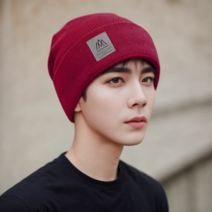 Winter Thick Knit Beanie Warm Windproof Solid Color Hat